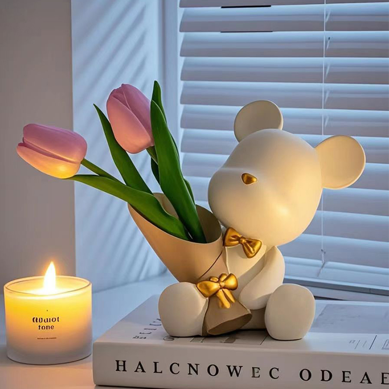 Florist Supply Vases - Cute Mini Little Bear Vase Creative
