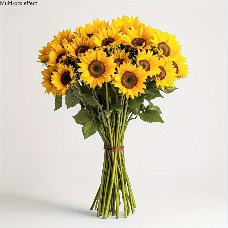 Florist Supply Bulk - 6/12pcs Uv-Resistant Artificial Sunflower Arrangements with