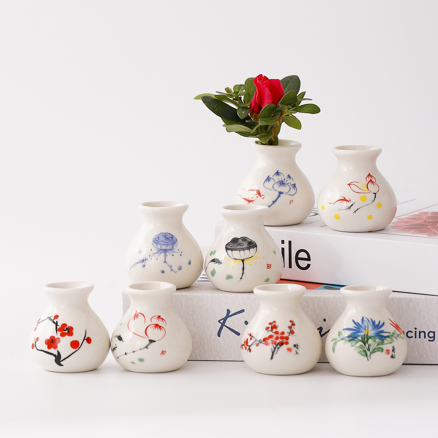 Florist Supply Vases - Retro Ceramic Vase Flower Vase Small