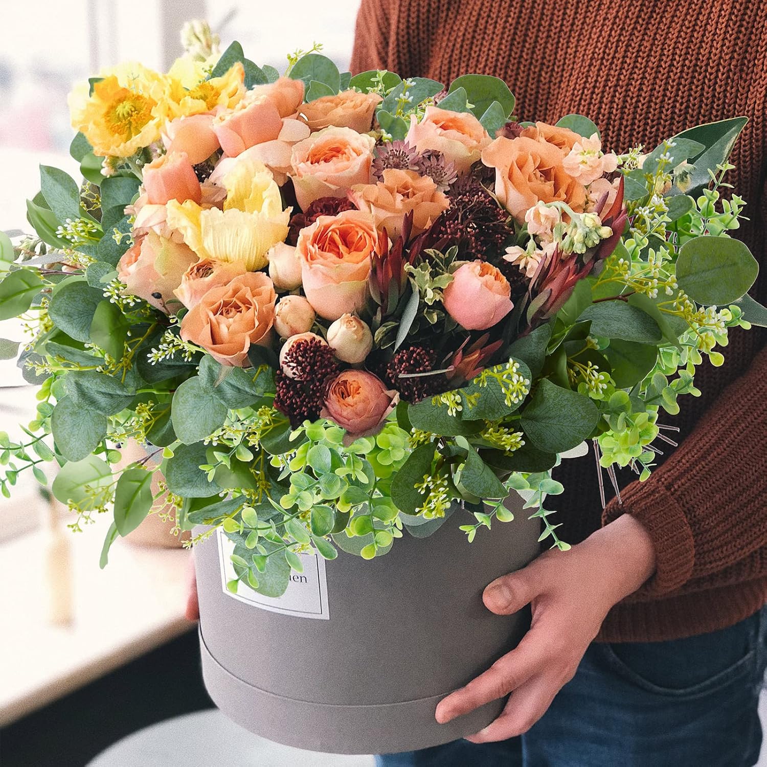 50PCS Faux Eucalyptus Stems Ar - Florist Supply Bulk ulasan dan harga
