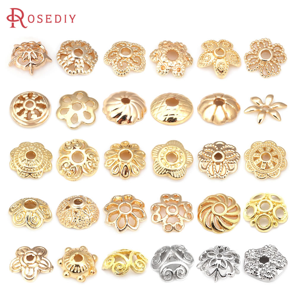 18K Gold Color Brass Flower Be - Supply Florist ulasan dan harga