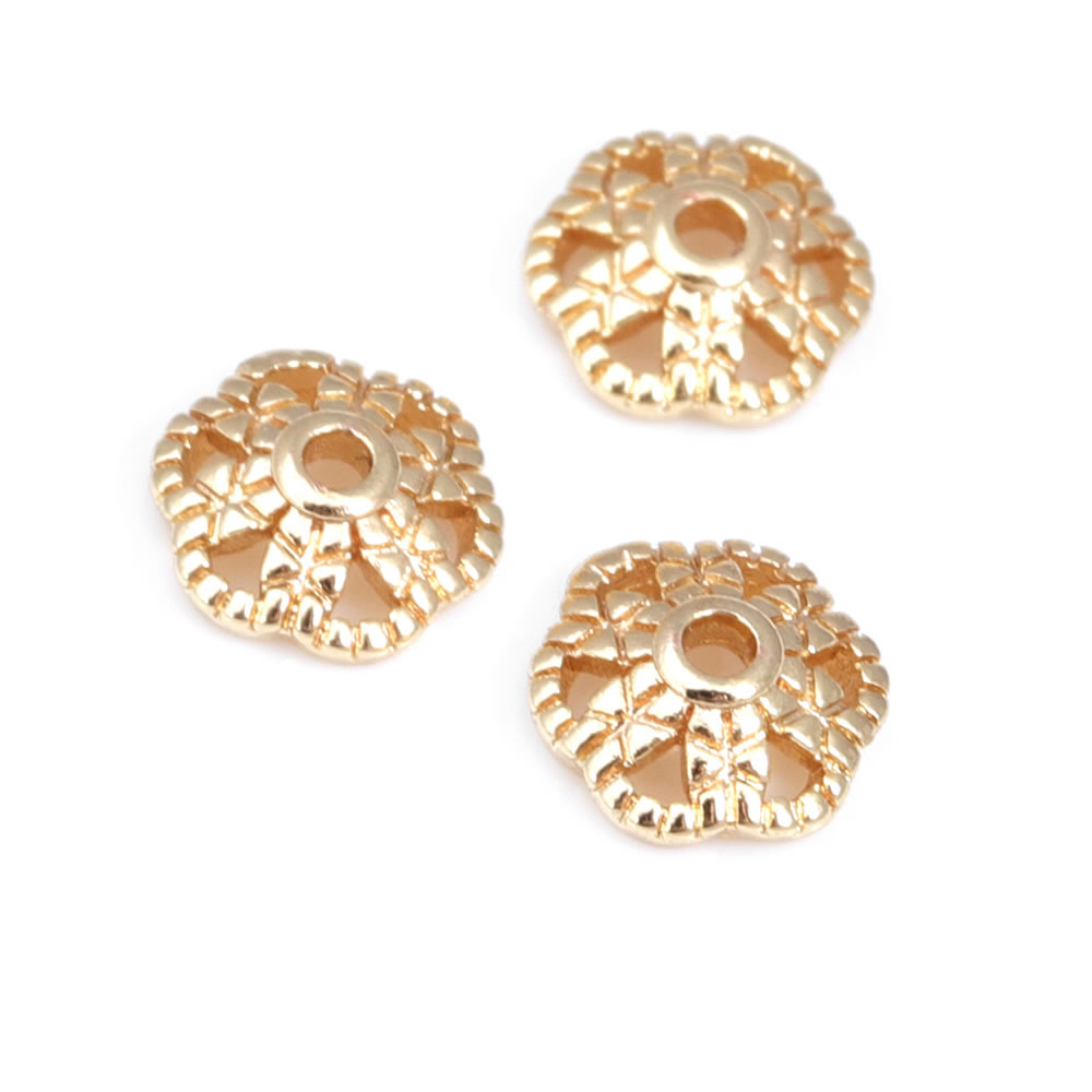 18K Gold Color Brass Flower Be - Supply Florist ulasan dan harga