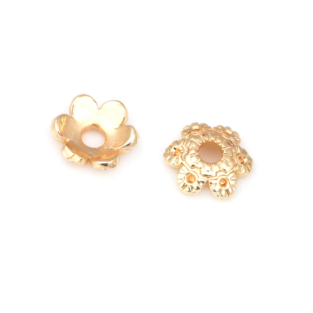 18K Gold Color Brass Flower Be - Supply Florist ulasan dan harga