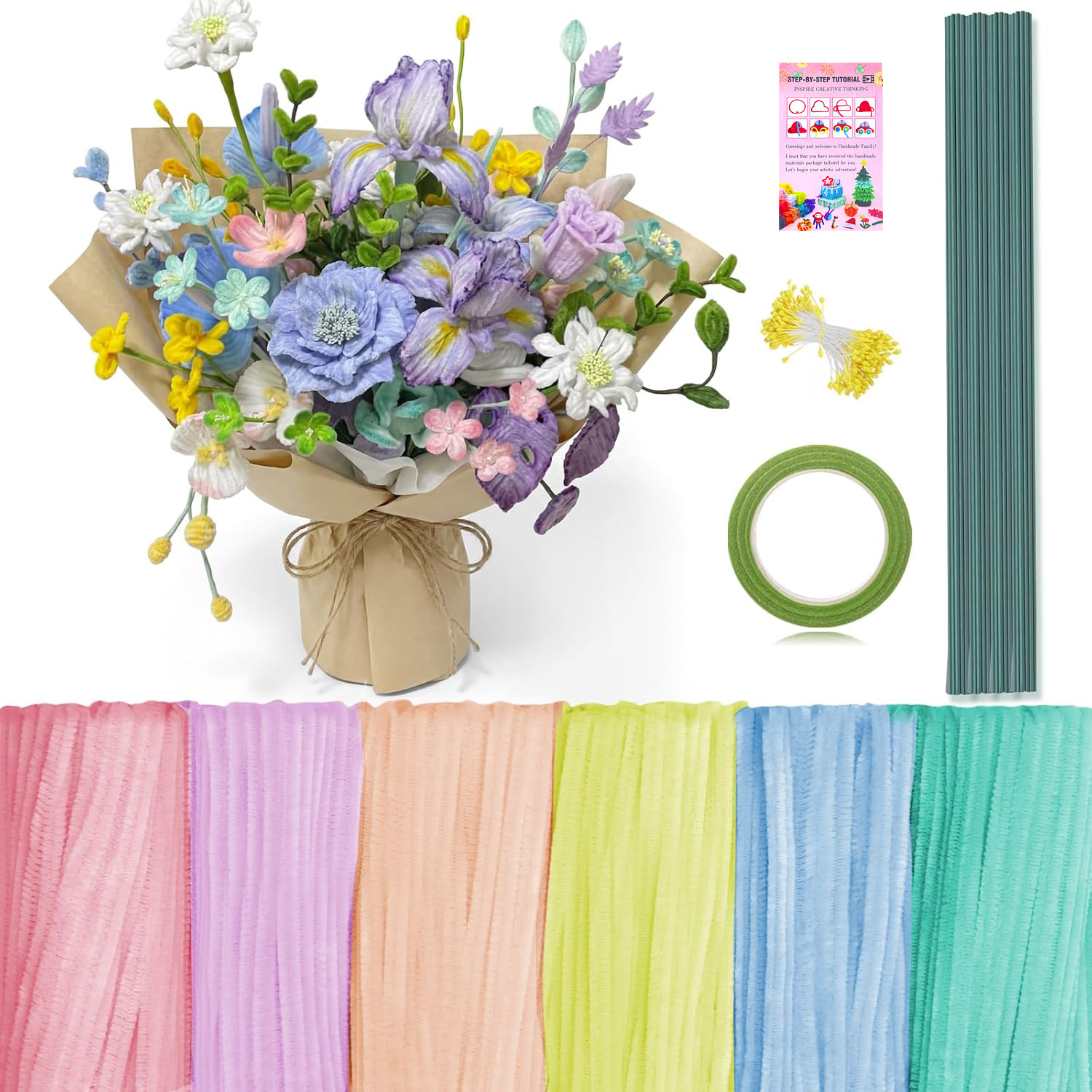 472 Pipe Cleaners Flowers Set, - Florist Supply Bulk ulasan dan harga