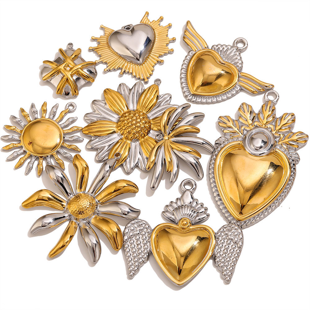 2PCS Stainless Steel Charm Two - Supply Florist ulasan dan harga