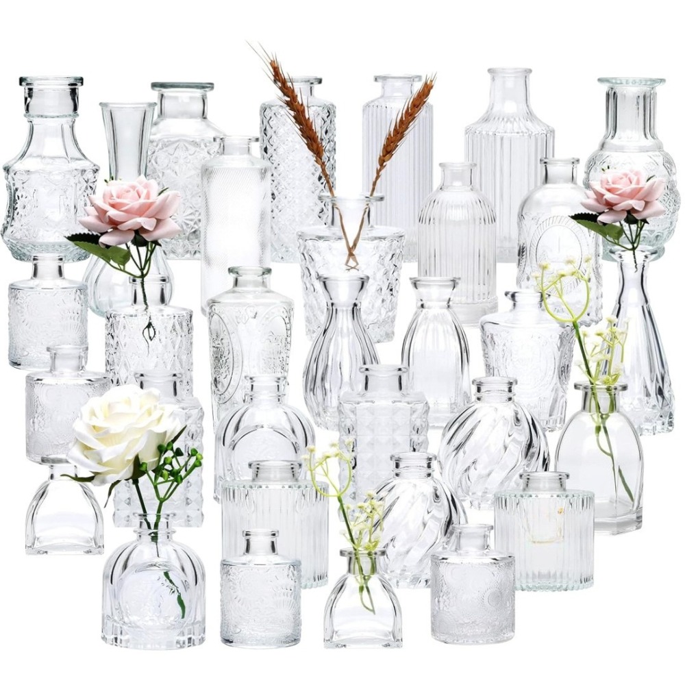 10PCS French Retro Relief Mini - Florist Supply Vases ulasan dan harga