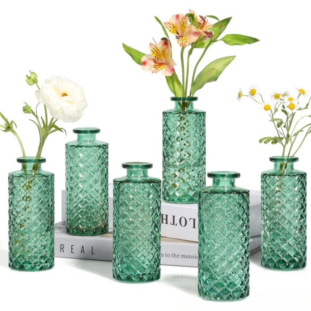10PCS French Retro Relief Mini - Florist Supply Vases ulasan dan harga