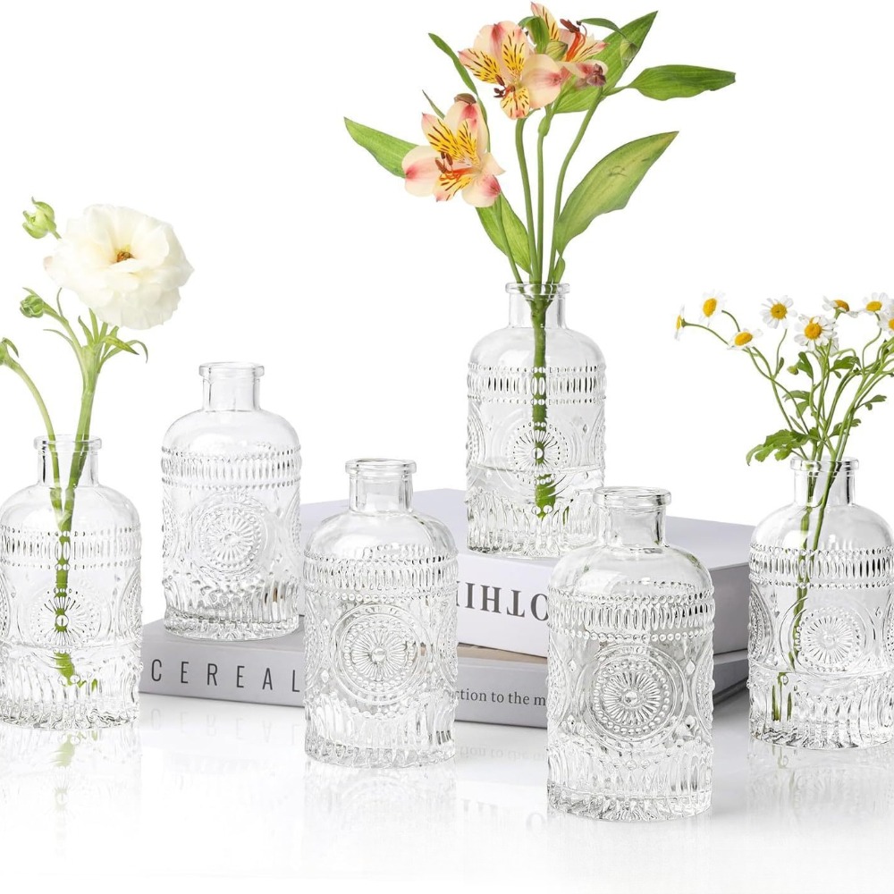 10PCS French Retro Relief Mini - Florist Supply Vases ulasan dan harga