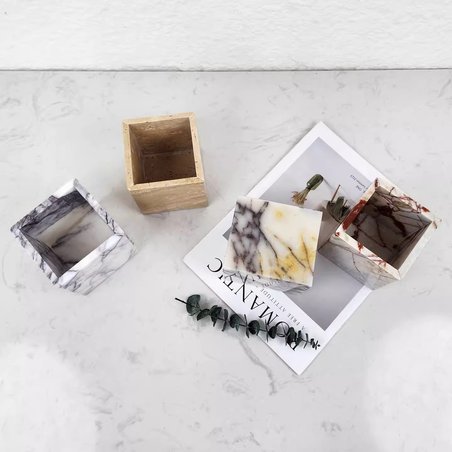 Natural Marble Living Room Des - Florist Supply Vases ulasan dan harga
