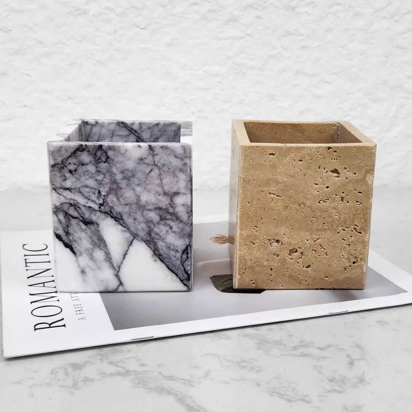 Natural Marble Living Room Des - Florist Supply Vases ulasan dan harga
