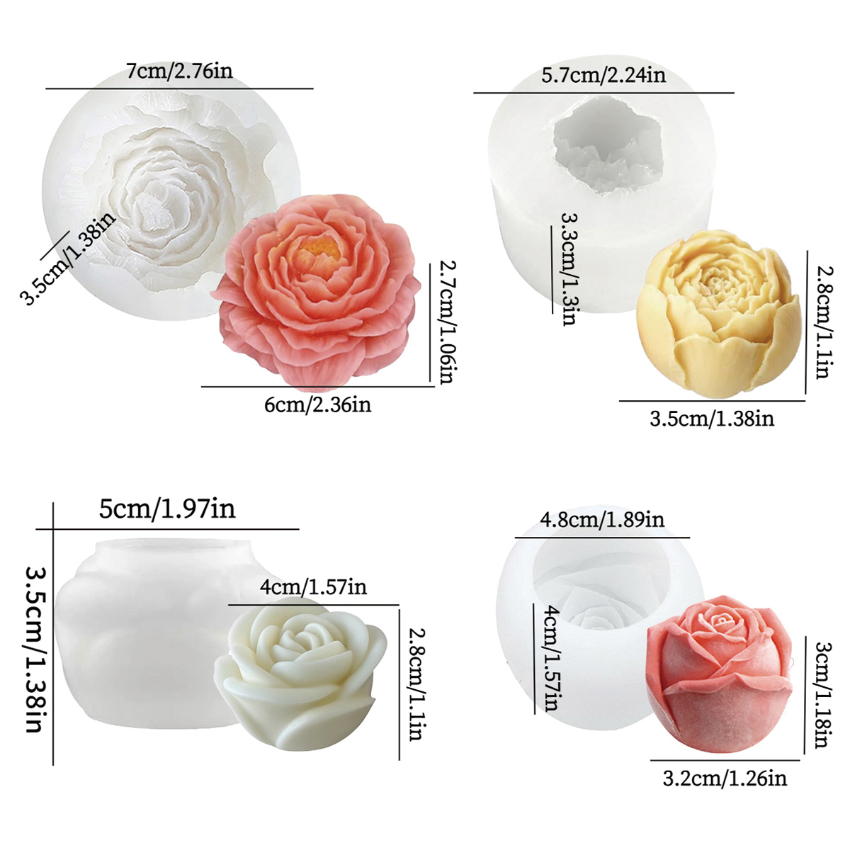4pcs Floral Mold Set - Peony,  - Florist Supply Bulk ulasan dan harga