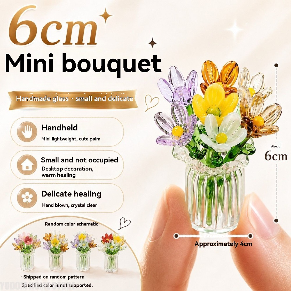 Handmade Colored Glass Flower  - Florist Supply Vases ulasan dan harga