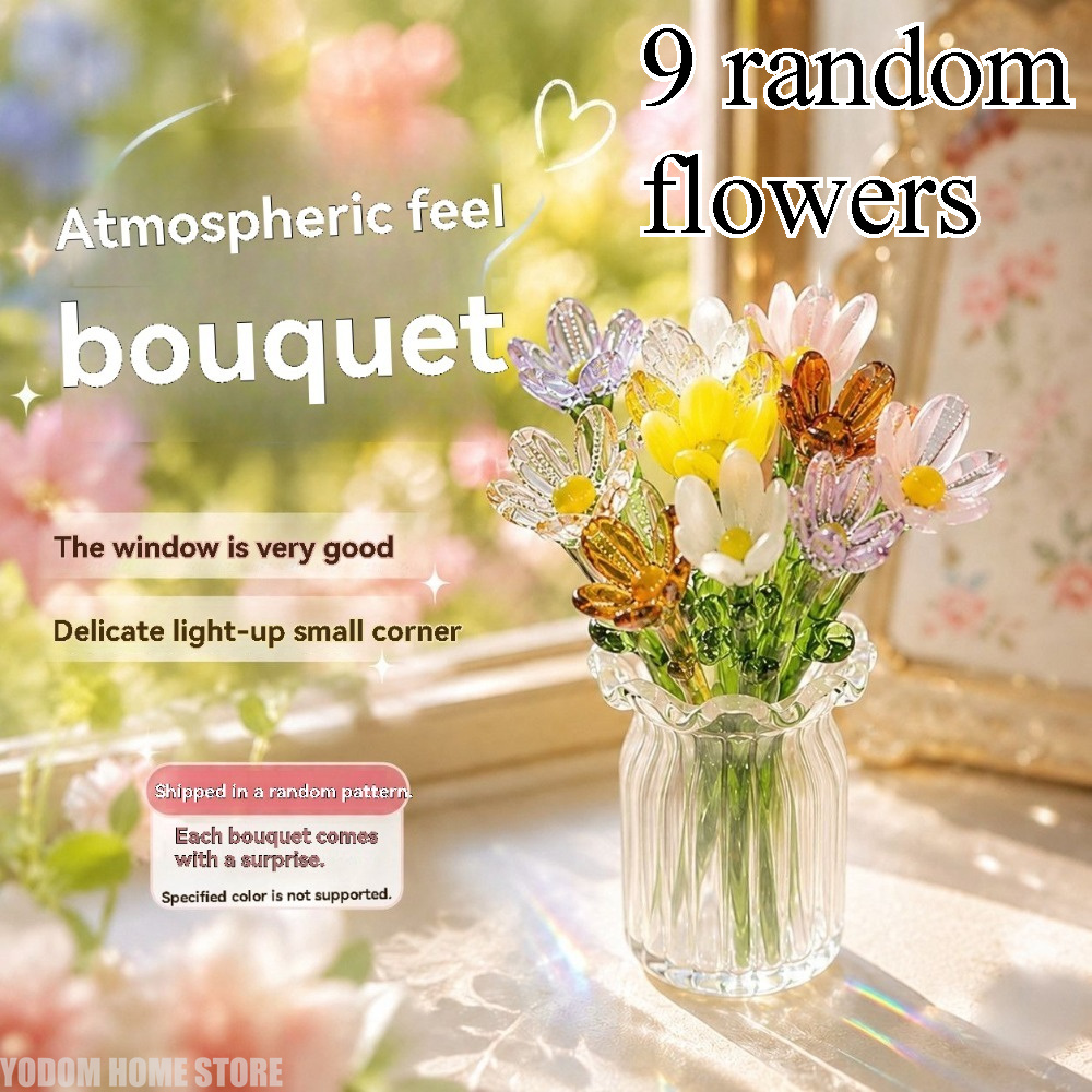 Handmade Colored Glass Flower  - Florist Supply Vases ulasan dan harga