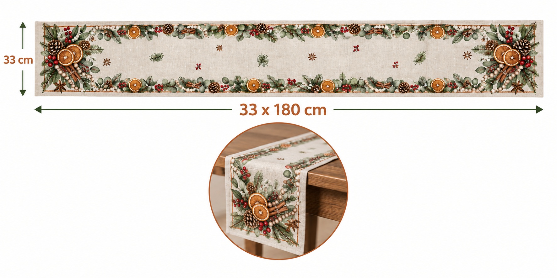 Christmas Dried Orange Table R - Eucalyptus Preserved ulasan dan harga